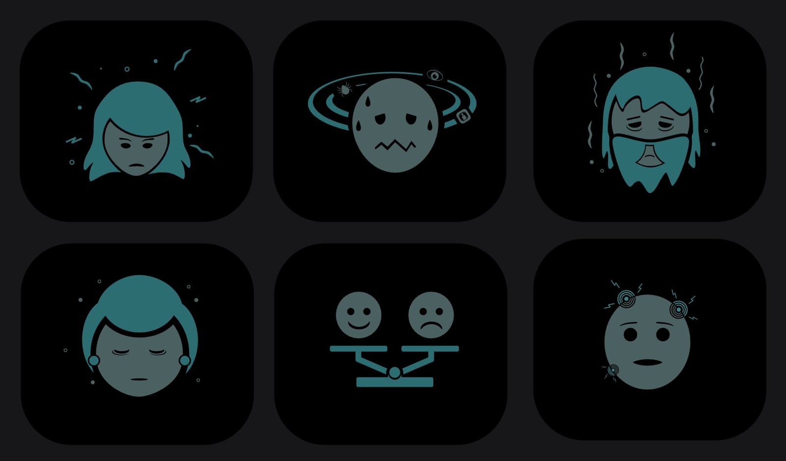 Graphic communication — icon set, visual 2