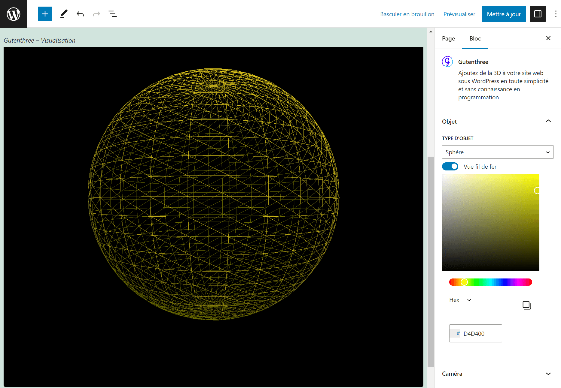 Gutenthree — 3D scene manipulation in the editor, view 1