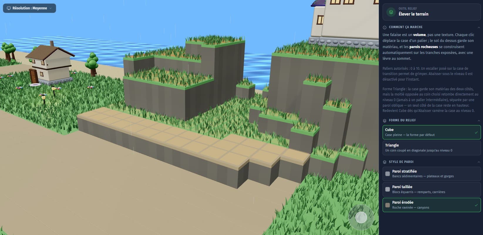 Taleweaver Studio — Adding ascending and descending reliefs