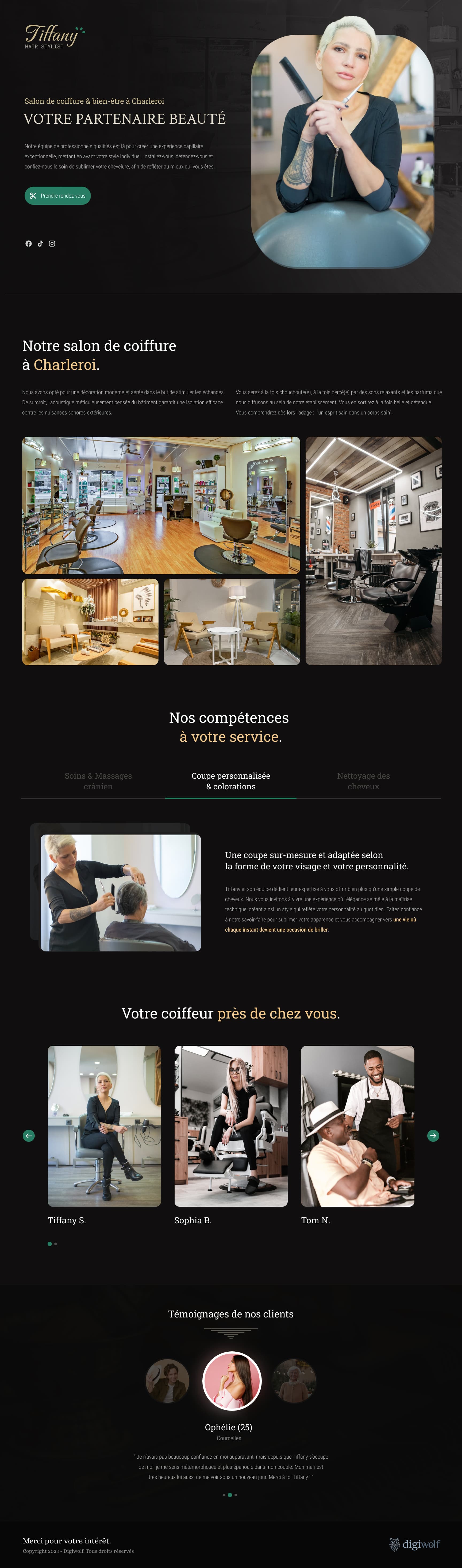 Identité visuelle Tiffany HairStylist